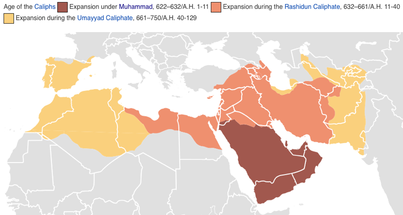 Islamic expansion map