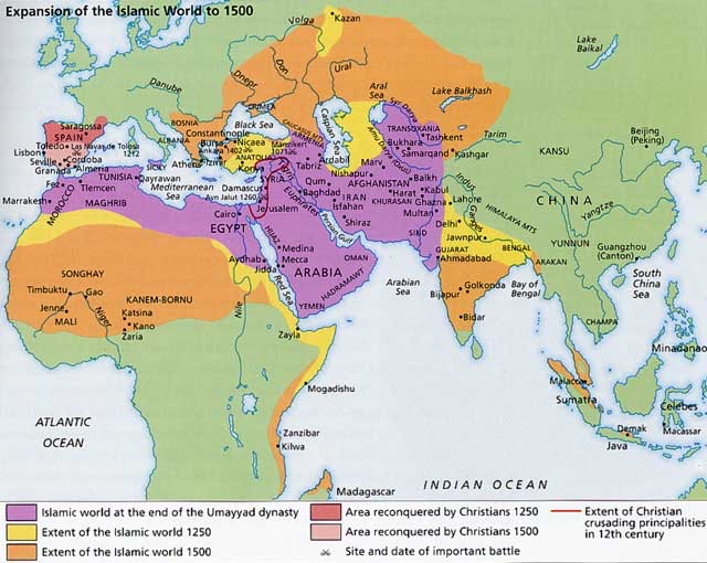 Islamic expansion map, later
